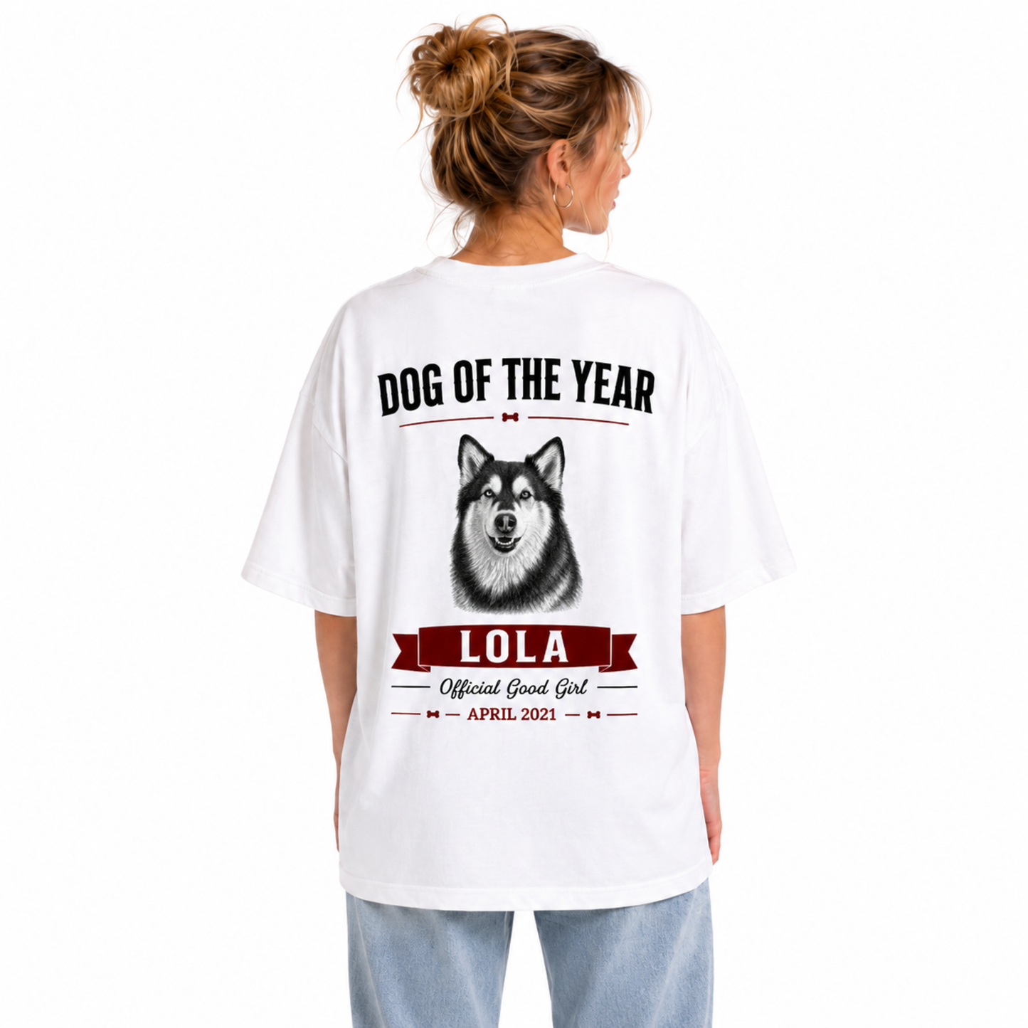 Custom Dog of the Year Oversized Tee
