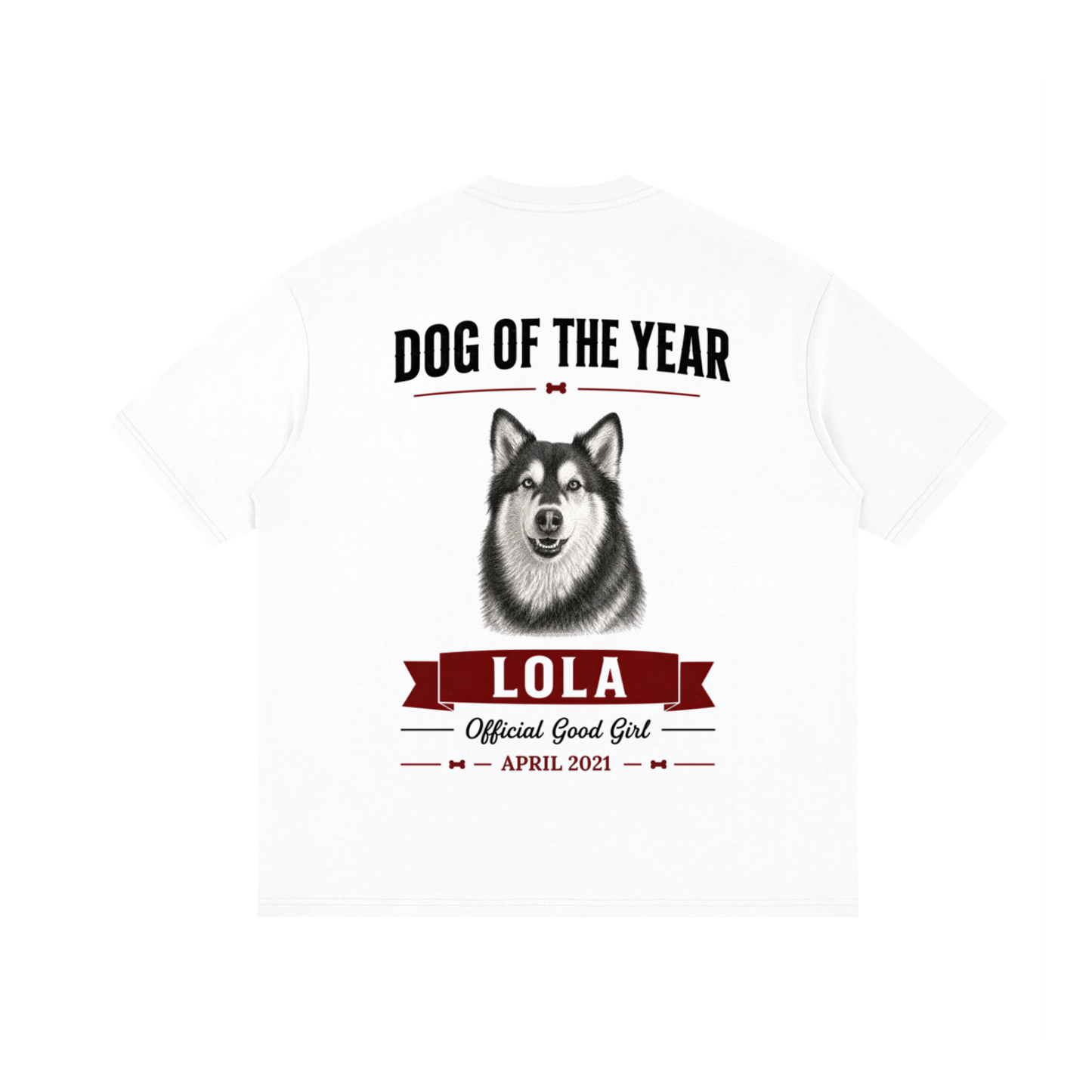 Custom Dog of the Year Oversized Tee