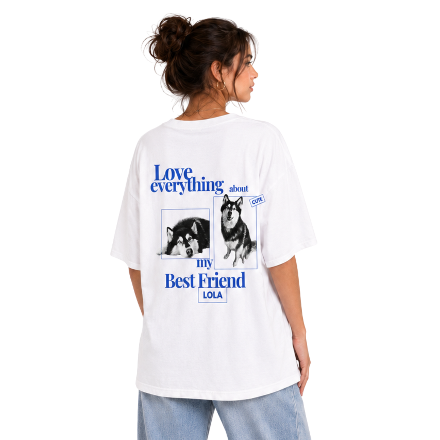 Custom Best Friend Oversized Tee